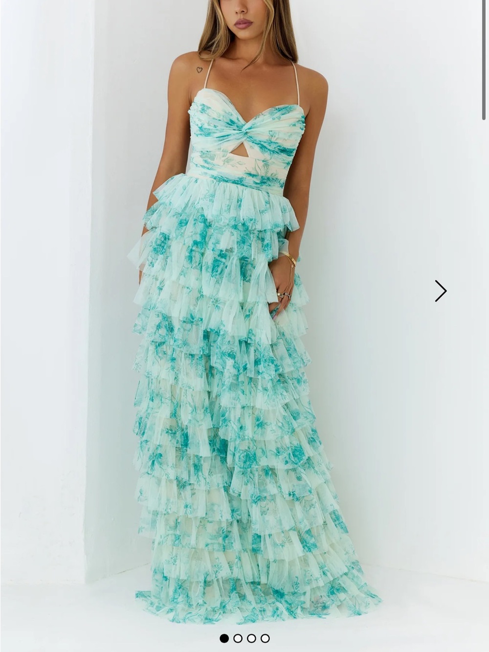 Elegant Whisper Maxi Dress Green- Hello Molly